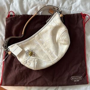 Coach bumblebee white/cream purse